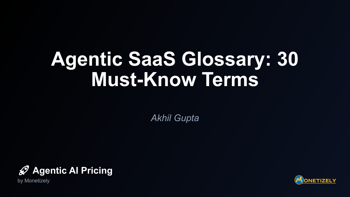 Agentic SaaS Glossary: 30 Must-Know Terms