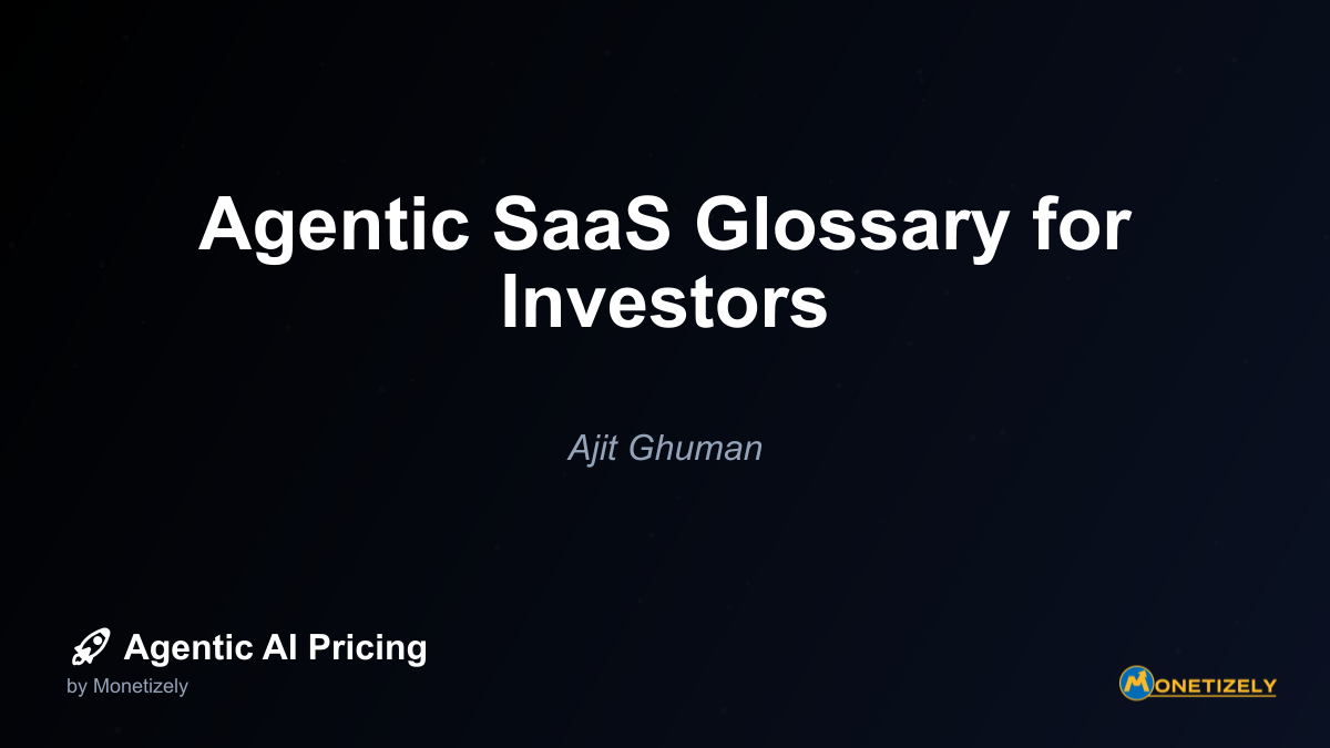 ### Valuation Metrics **Agent-Adjusted ARR (AAARR)** - Annual recurring revenue adjusted for the value delivered by autonomous agents. This metric helps investors differentiate between traditional...