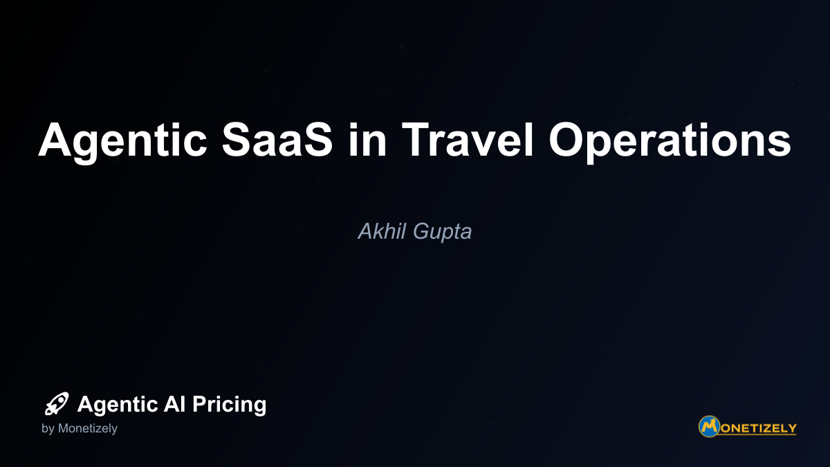## Pricing Models for Agentic SaaS in Travel Operations The adoption of agentic AI solutions in travel operations introduces new considerations for pricing models. Unlike traditional software with...