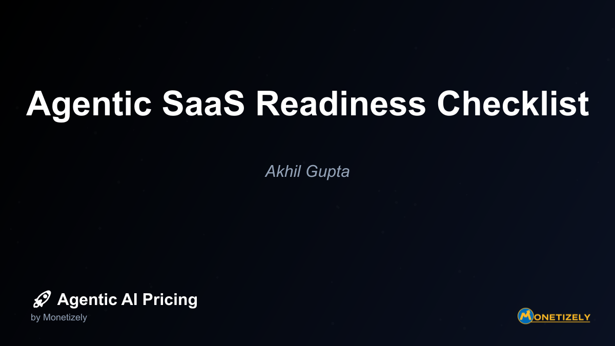 Organizations considering a strategic shift to agentic SaaS should also evaluate their pricing strategy readiness. As highlighted in our beginners playbook on agentic SaaS pricing techniques, this...