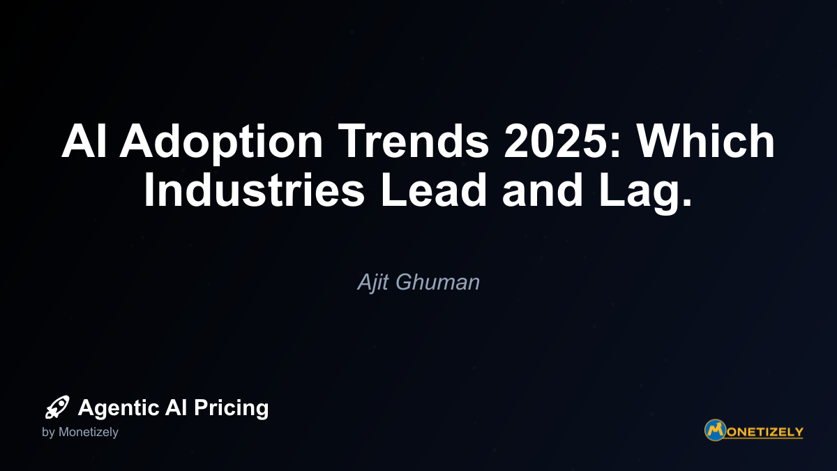 AI adoption across industries is accelerating at varying rates, creating a complex landscape for vendors, pricing strategists, and business leaders. Understanding which sectors are embracing agentic...