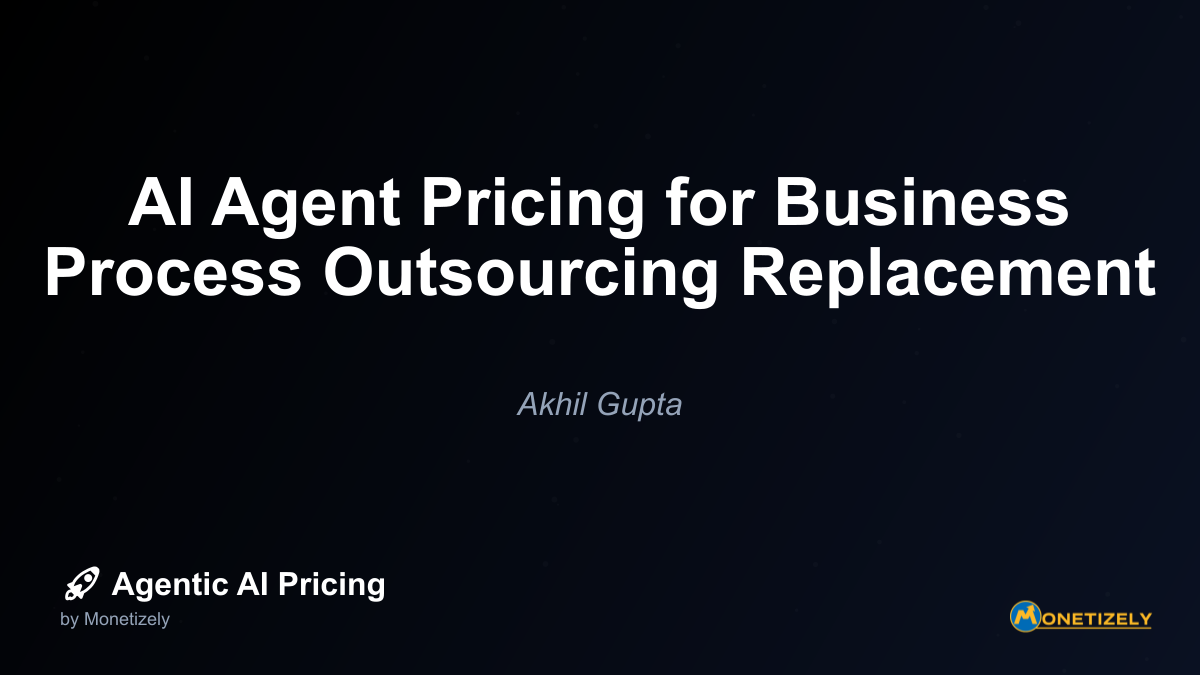 AI Agent Pricing for Business Process Outsourcing Replacement