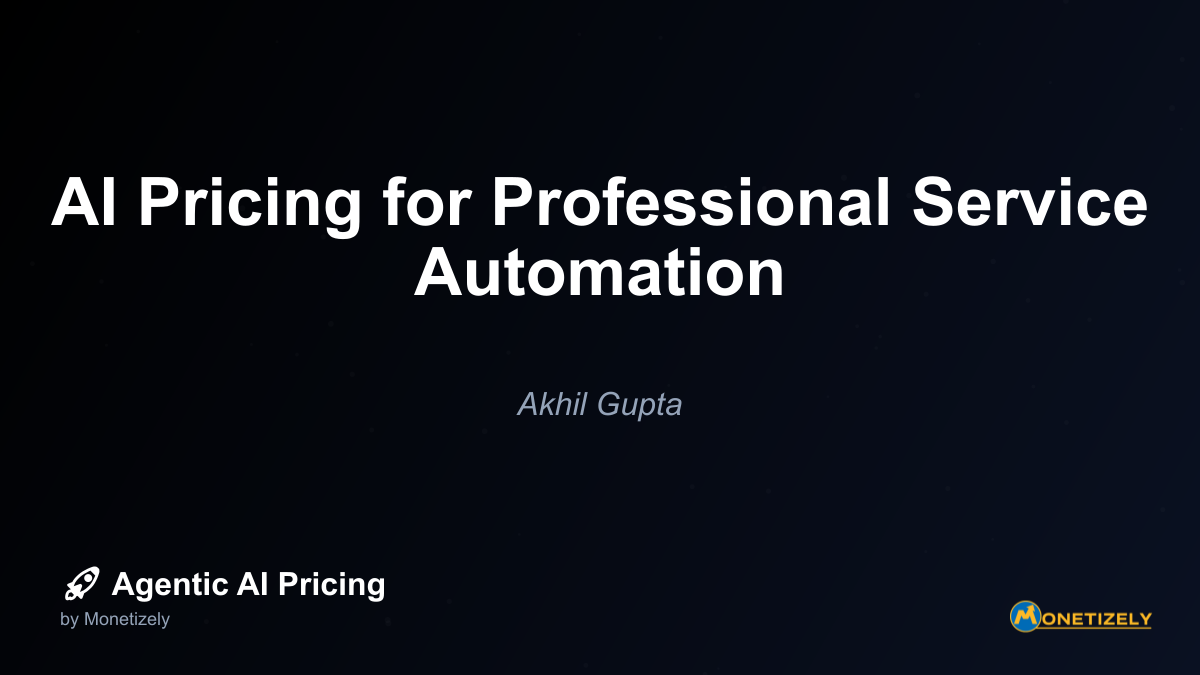 AI Pricing for Professional Service Automation