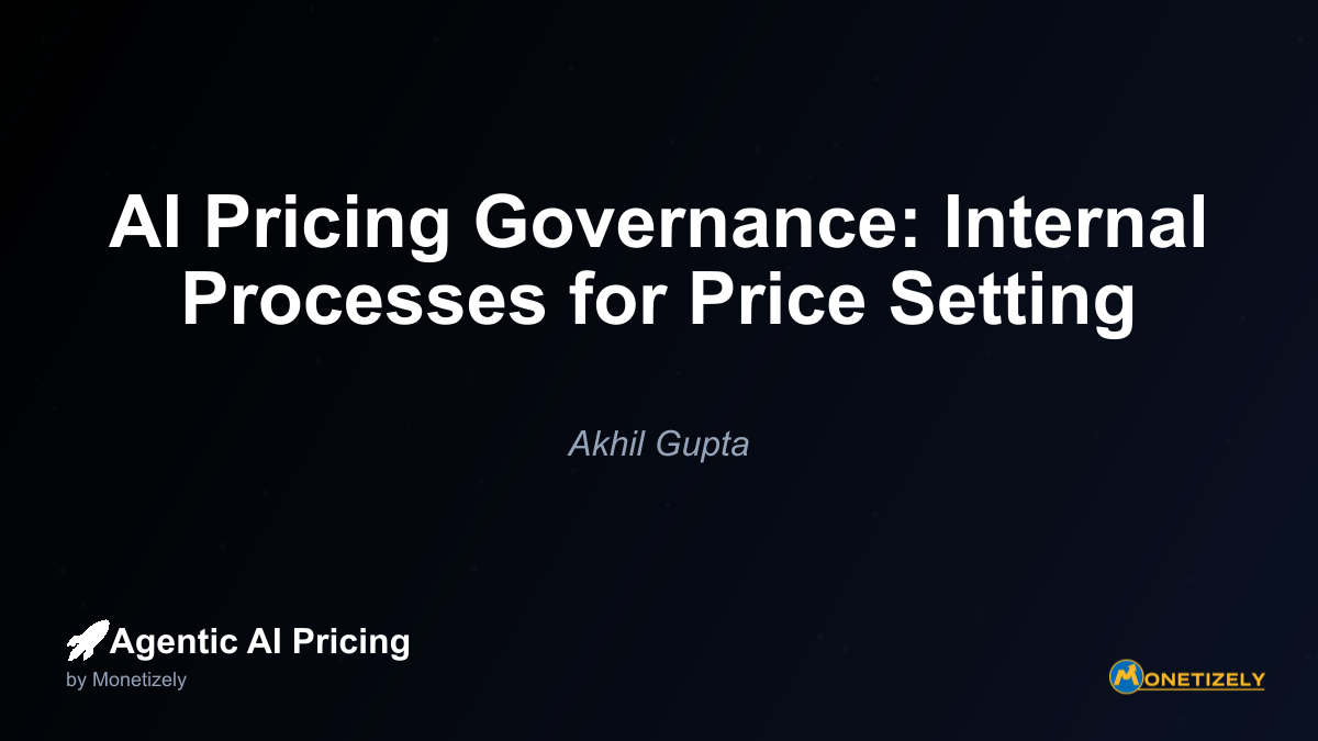Establishing effective pricing governance is a critical yet often overlooked component of AI business strategy. As organizations increasingly deploy sophisticated AI solutions, the complexity of...