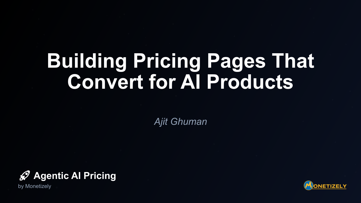 Building Pricing Pages That Convert for AI Products