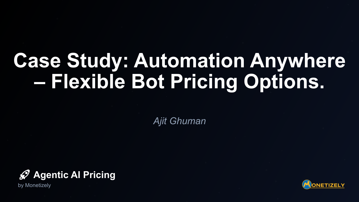 ## Parallels with AI Agent Pricing Models The evolution of Automation Anywheres pricing strategy offers valuable insights for the broader agentic AI market. Many of the same considerations apply...