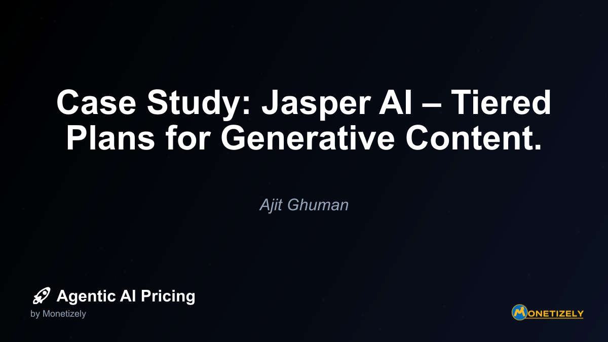 ## Lessons from Jaspers Pricing Model for Other Generative AI Tools Jaspers approach offers several valuable lessons for other generative AI tools developing pricing strategies - ### 1. Align Usage...
