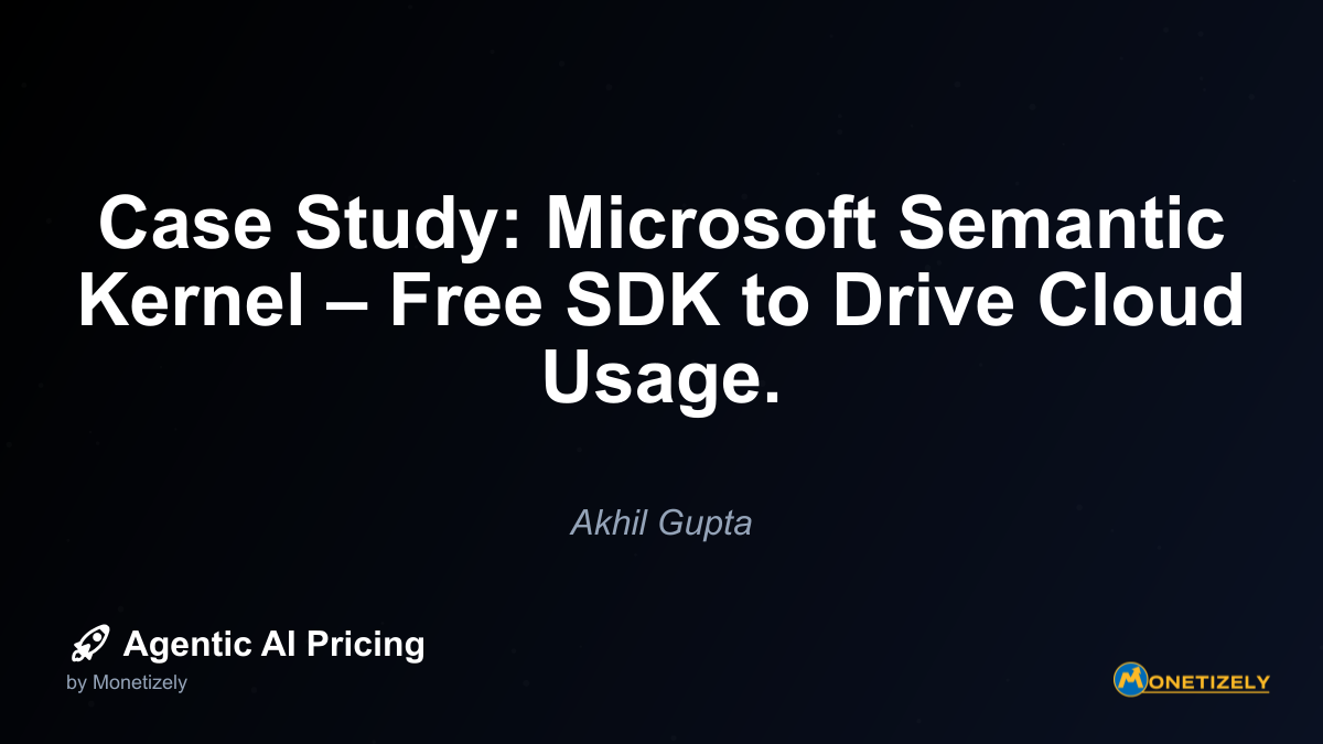 ### 3. Embrace Open Source as a Strategic Pricing Tool Microsofts decision to make Semantic Kernel open source rather than just free adds another dimension to its strategy. The open-source approach...