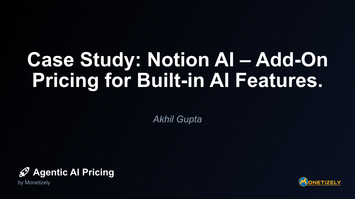 Notions implementation of add-on pricing demonstrates a sophisticated understanding of user segmentation. Their approach effectively categorizes users based on both their willingness to pay for AI...