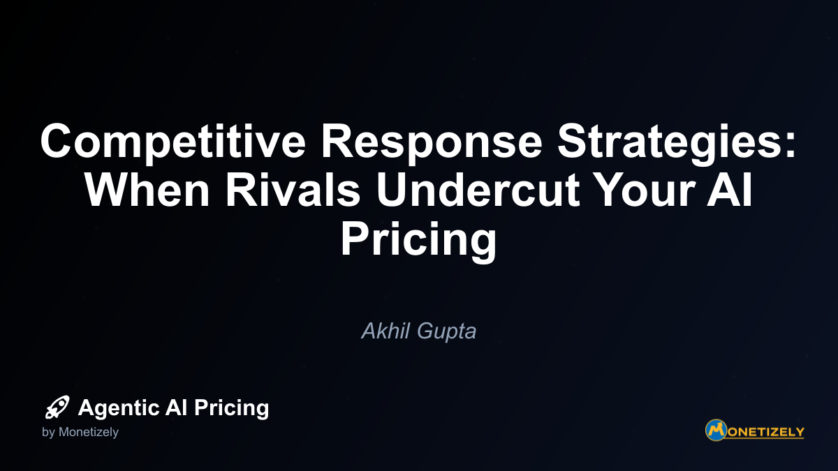 When facing competitive pricing pressure in the artificial intelligence market, companies must develop strategic responses that protect their value proposition without resorting to destructive price...