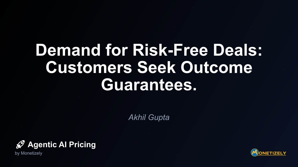 ### Ecosystem Adaptation The broader business ecosystem will likely evolve to support risk-free models through - - Specialized financing solutions for vendors implementing outcome-based pricing -...