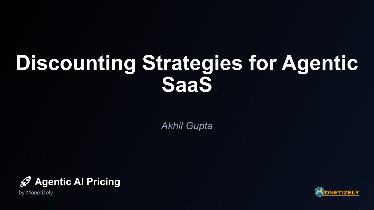 ## Implementing Discount Guardrails for Agentic AI Products While strategic discounting can accelerate growth, unmanaged discounting can quickly erode your margin structure. For agentic AI products,...