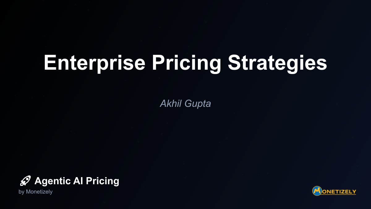 Now Ill create a comprehensive blog post on enterprise pricing strategies for agentic AI products. The evolution of artificial intelligence has entered a new phase with the emergence of agentic...