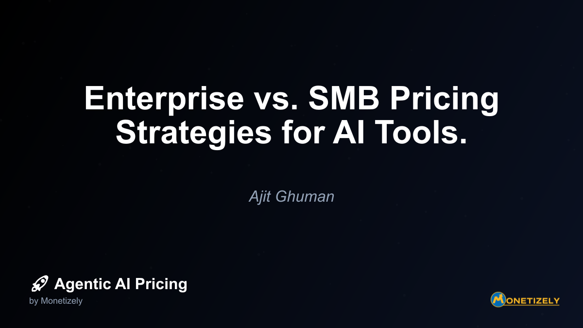## Practical Implementation Strategies for AI Vendors Successfully implementing segment-specific pricing requires more than just different rate cards. Here are practical approaches for AI tool...
