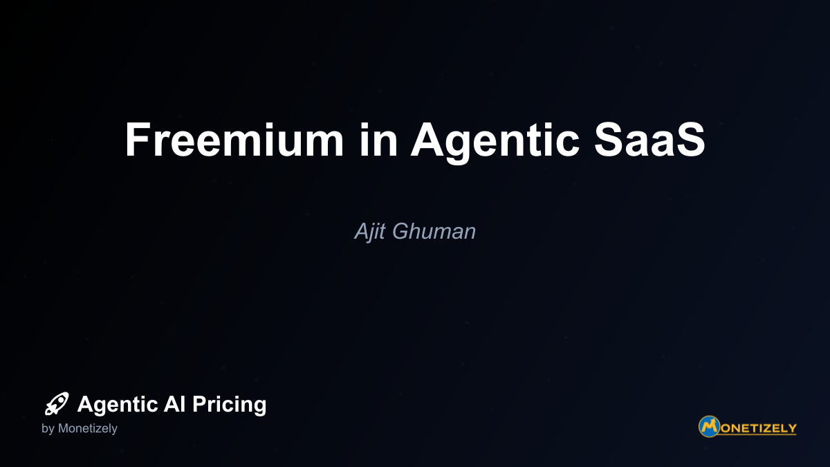 ### 3. Balance Value and Conversion Potential The fundamental tension in freemium design is providing enough value to attract users while creating sufficient motivation to upgrade. For agentic AI,...