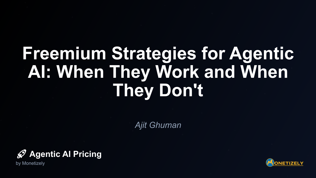 In the rapidly evolving landscape of artificial intelligence, freemium models have emerged as a popular go-to-market strategy for companies deploying AI agents. This approach—offering basic...