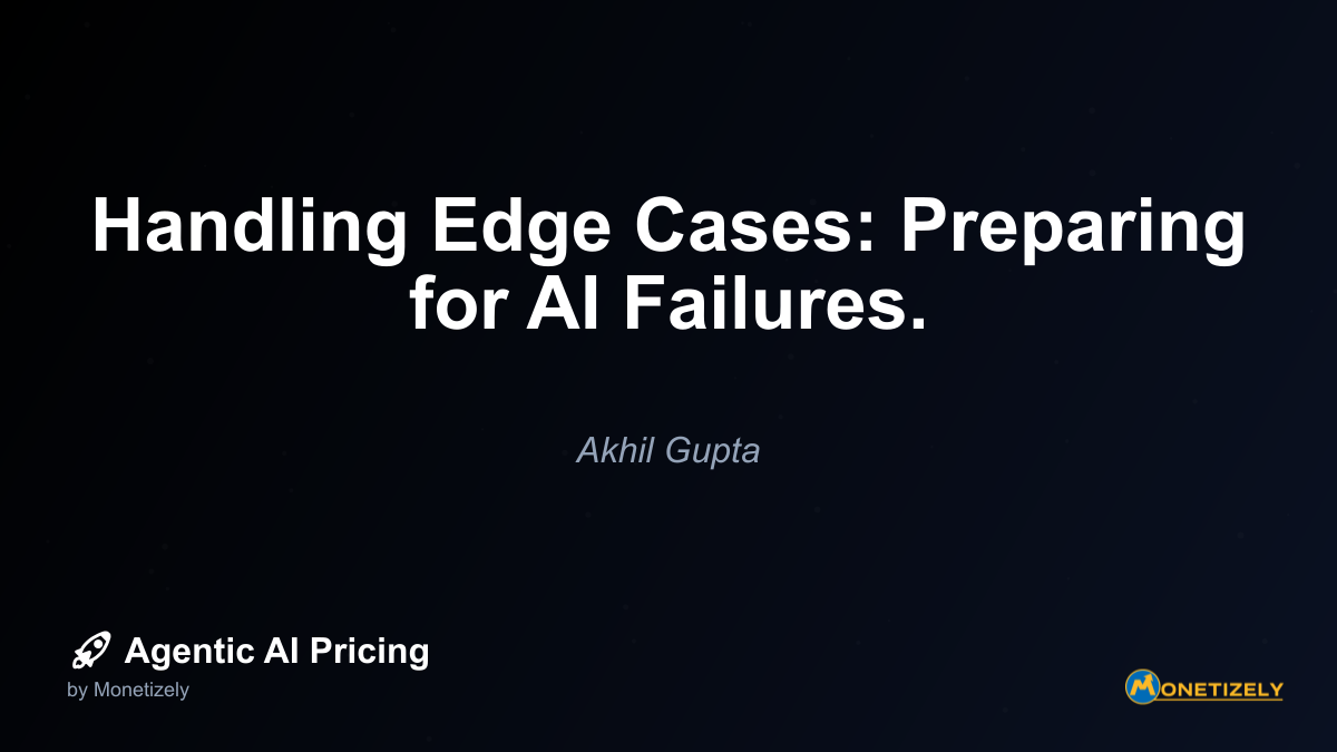 ### Confidence-Based Decision Making A critical component of edge case handling is implementing confidence scoring within your AI pricing system. This approach enables the AI to assess its own...