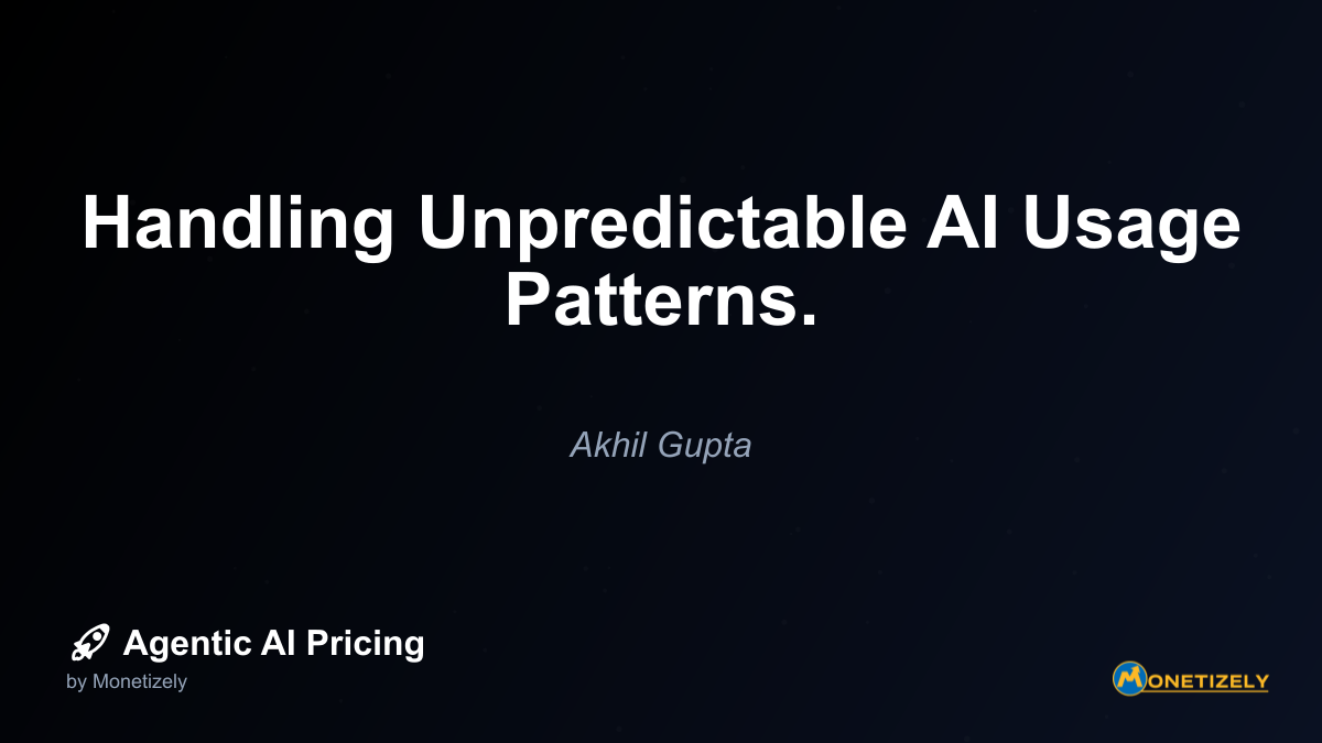 ## Key Factors Driving Unpredictable AI Usage To develop effective strategies for managing usage variability, we must first understand the root causes - ### 1. User Behavior and Adoption Patterns...