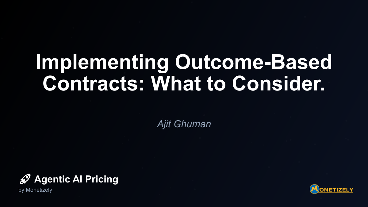 In todays rapidly evolving AI landscape, organizations are increasingly seeking ways to align technology investments with business outcomes. Outcome-based contracts for AI projects represent a...
