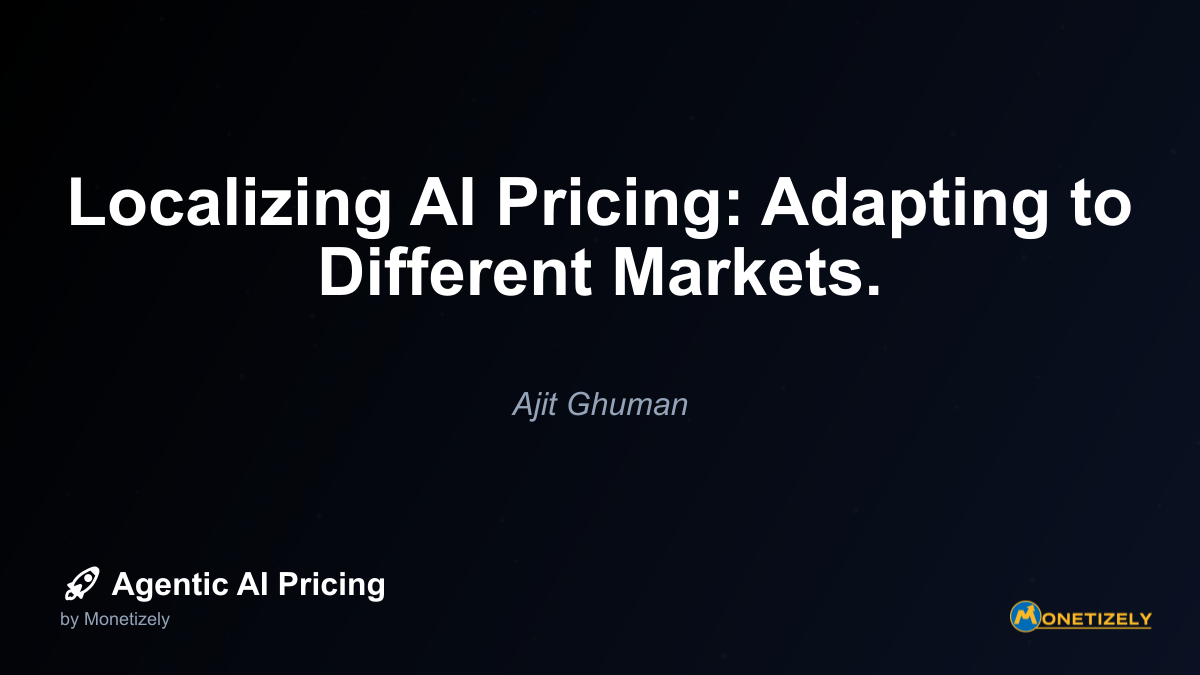 Beyond basic market differences, AI products face additional complicating factors when pricing internationally - 1. **Computing infrastructure disparities** - AI performance and value may vary...
