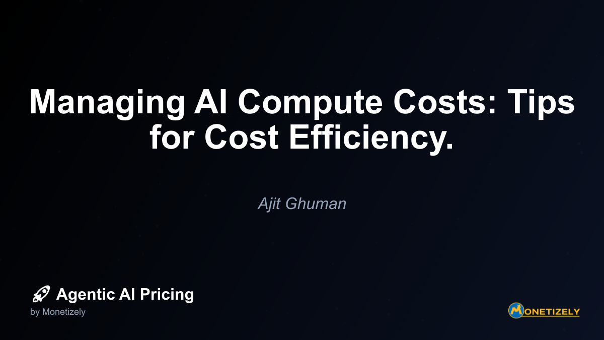 ## Implementing Cost Monitoring and Governance Without proper visibility into AI compute usage and spending, even the most well-designed systems can experience cost overruns. Implementing robust...