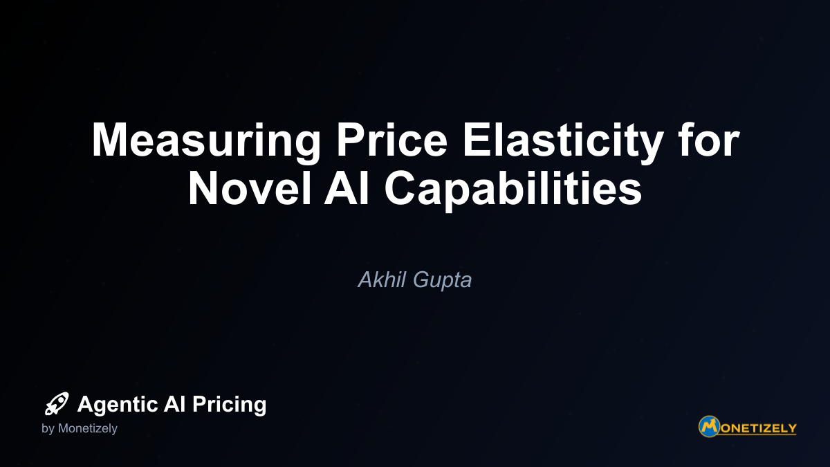 In todays rapidly evolving artificial intelligence landscape, understanding price sensitivity for novel AI capabilities has become a critical strategic imperative. As organizations invest heavily in...