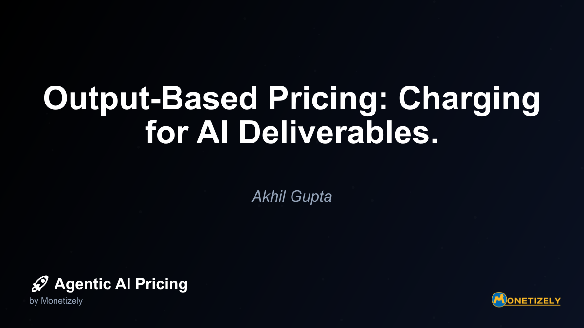 In todays rapidly evolving AI landscape, businesses are continuously searching for pricing models that align costs with value. Among these approaches, output-based pricing has emerged as a...