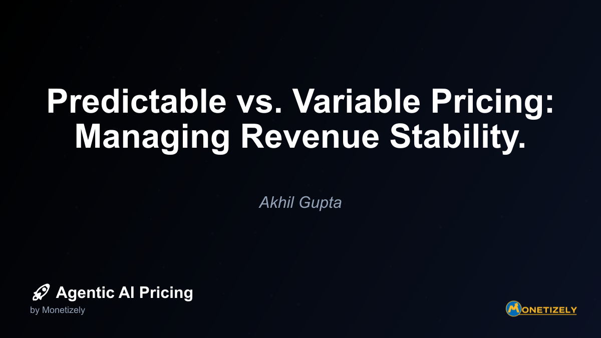 ## Key Considerations for Agentic AI Pricing When applying these principles to agentic AI offerings specifically, several unique considerations emerge that influence the predictability-variability...