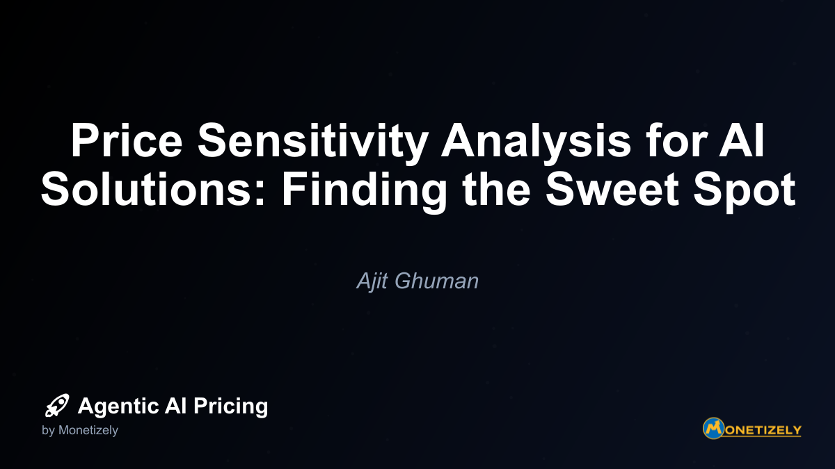 Price Sensitivity Analysis for AI Solutions: Finding the Sweet Spot