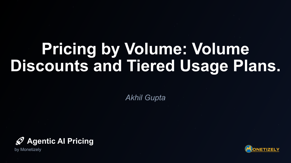 In the rapidly evolving landscape of agentic AI services, pricing strategies play a pivotal role in determining market adoption, customer satisfaction, and revenue optimization. Volume-based pricing...