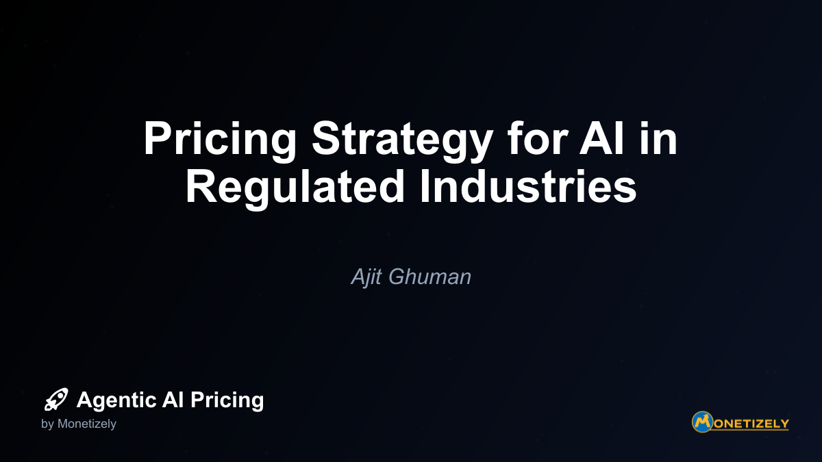 In todays rapidly evolving landscape of artificial intelligence, developing pricing strategies for AI solutions in regulated industries presents unique challenges and opportunities. Healthcare and...