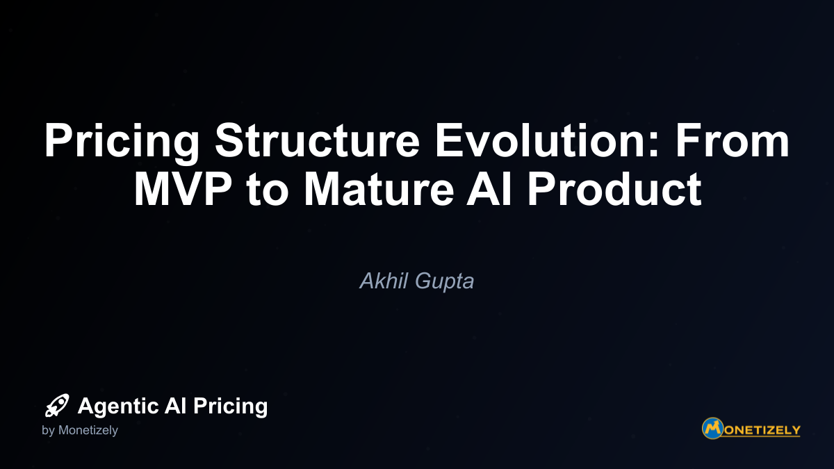Pricing Structure Evolution: From MVP to Mature AI Product