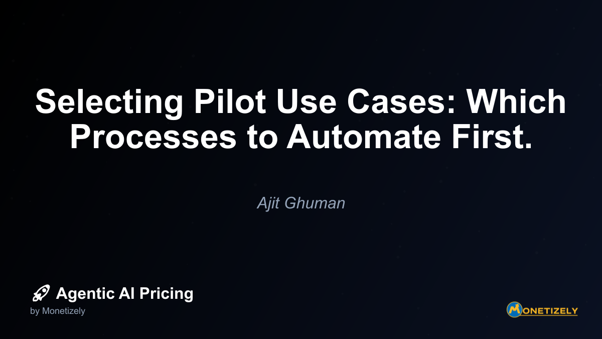 For initial pilots, rule-based processes with clear decision parameters typically yield faster success than those requiring complex judgment. Rule-based processes follow consistent patterns and...