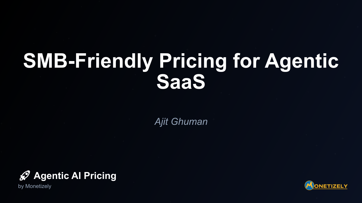 ## Key Pricing Models for SMB-Friendly Agentic SaaS Lets explore the most effective pricing strategies that make agentic AI accessible to small and medium-sized businesses. ### Freemium with Clear...