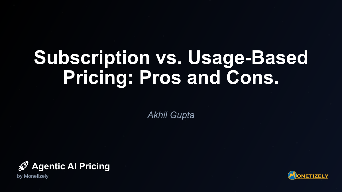 In todays digital economy, businesses face a critical decision when setting their pricing strategy - should they opt for a traditional subscription model with fixed recurring fees, or embrace...