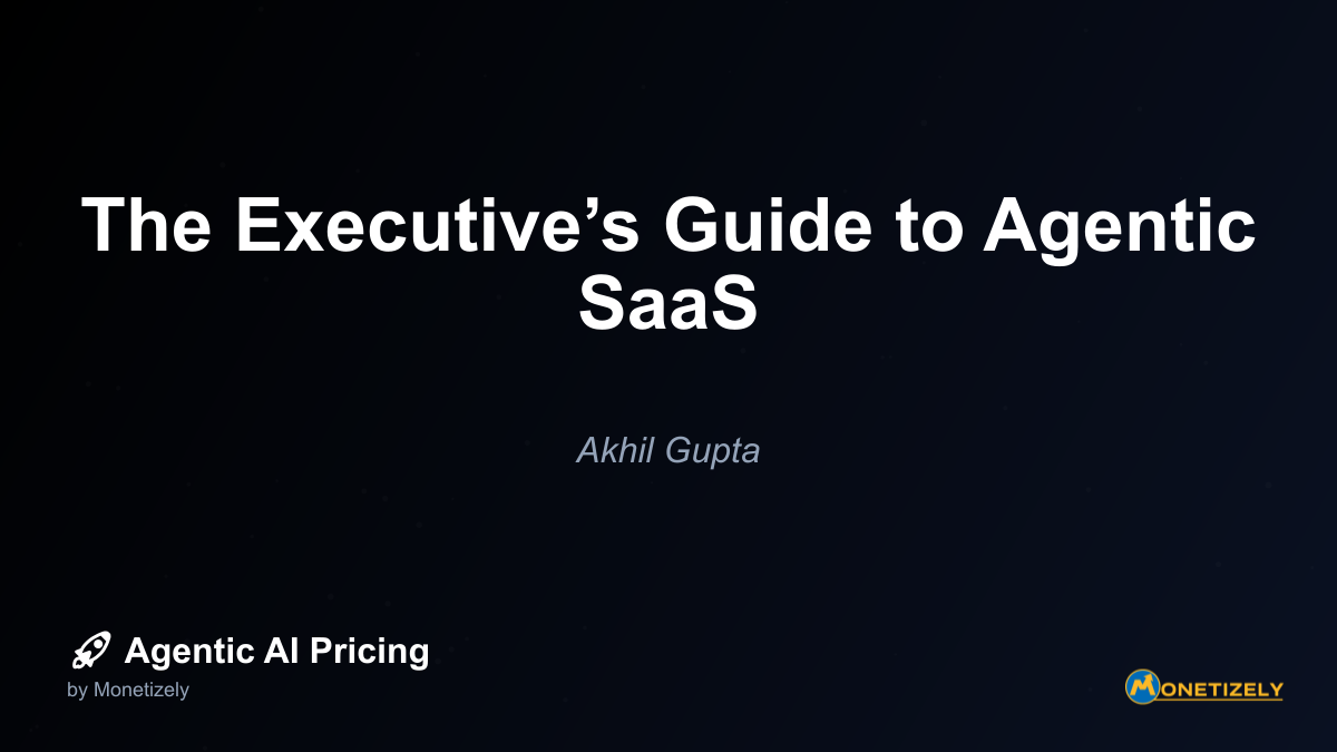 Understanding the pricing dynamics of agentic SaaS is crucial for executives making investment decisions. These systems introduce new pricing paradigms that differ significantly from traditional...