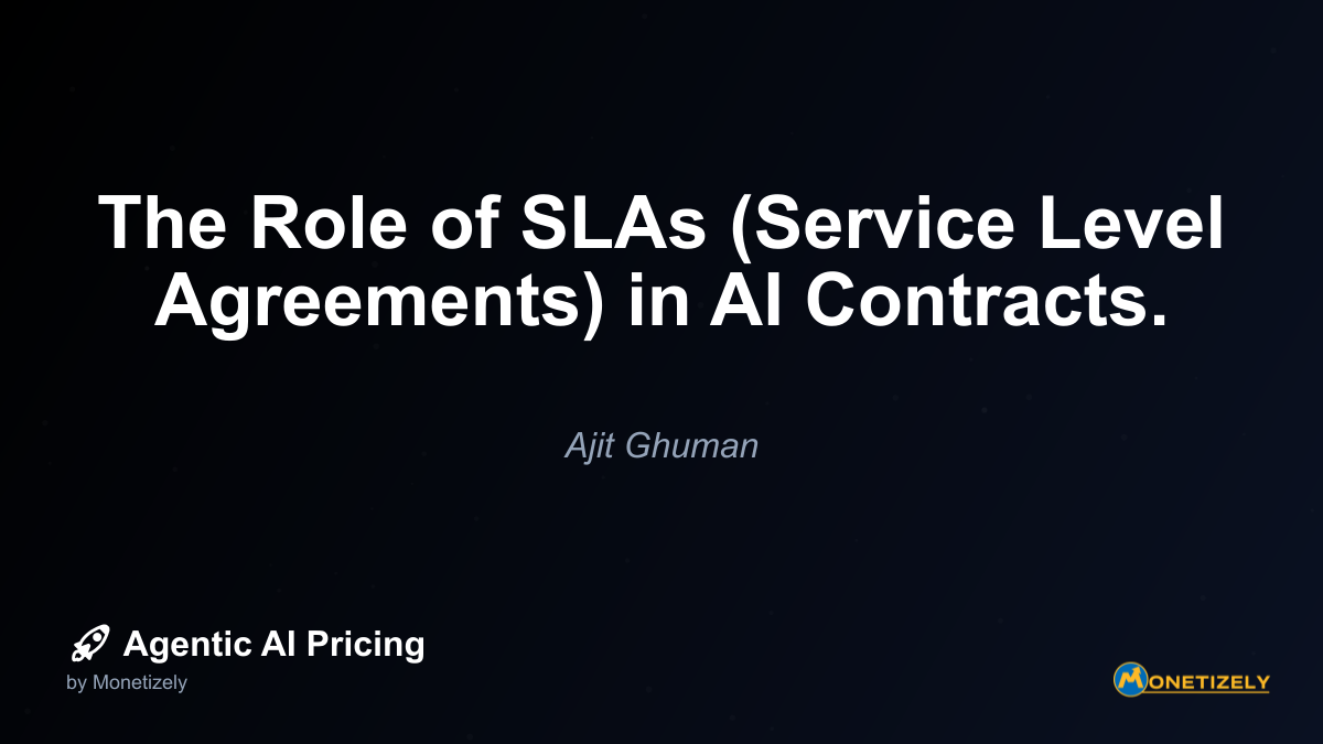 ## Integrating SLAs with Outcome-Based Pricing Models The evolution of AI SLAs has coincided with the rise of outcome-based pricing models, creating powerful synergies between contractual guarantees...