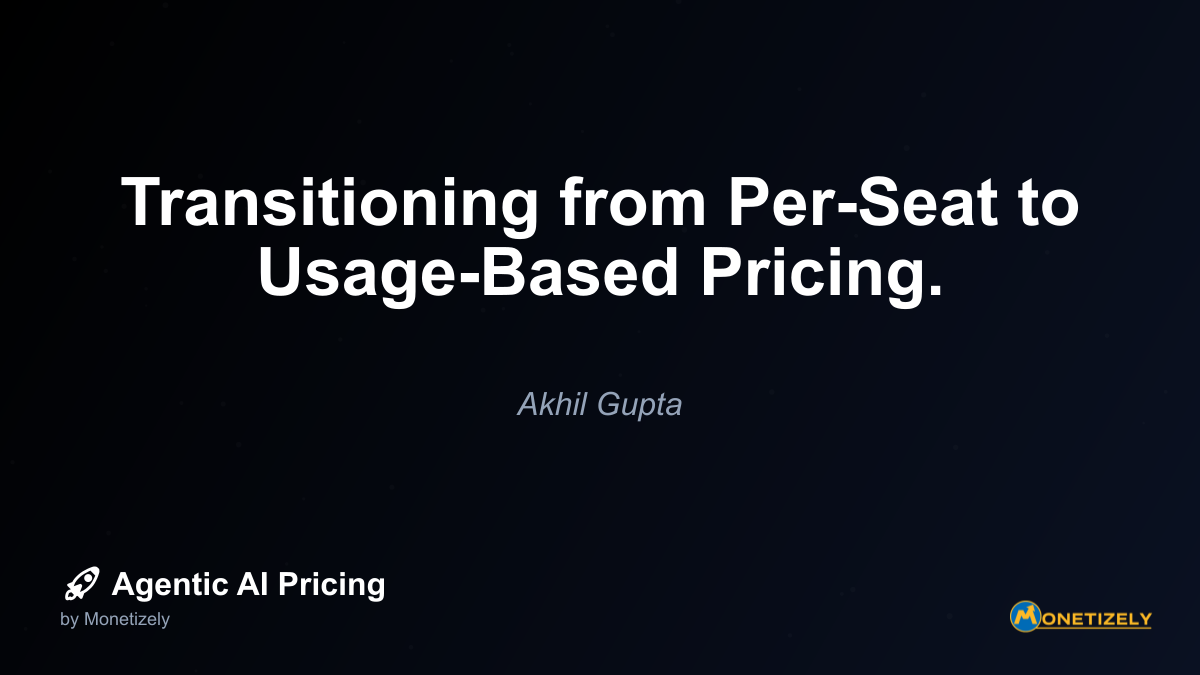 In todays evolving AI landscape, businesses are increasingly recognizing the limitations of traditional per-seat pricing models. As AI technologies—particularly agentic AI—become more sophisticated...