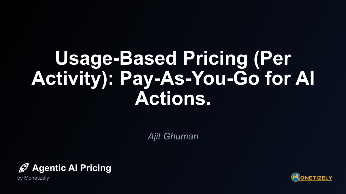 In todays rapidly evolving AI landscape, businesses are constantly searching for pricing models that align costs with value. Usage-based pricing—often called pay-as-you-go or consumption-based...