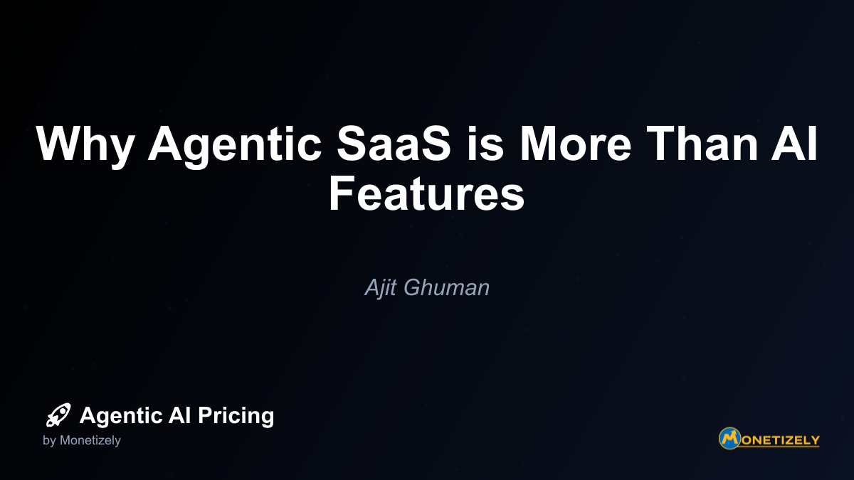 The perception of agentic AI in SaaS products often centers around flashy AI features—chatbots, content generation, or predictive analytics. However, this feature-centric view misses the...